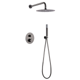 Kit termostático ducha empotrado 2-vías MONZA black gun metal - GTM039/BGM 1
