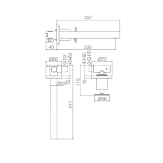 Monomando lavabo empotrado OLIMPO cromo - GLC033 - Imex