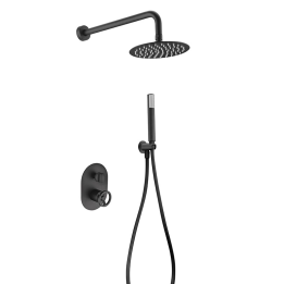 Kit monomando ducha empotrado 2-vías OLIMPO negro mate - GPC033/NG 1