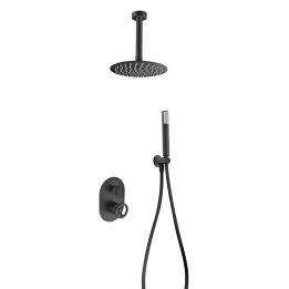 Kit monomando ducha empotrado 2-vías VESUBIO negro mate - GTV038/NG 1