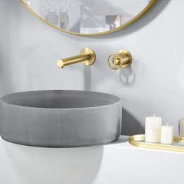 Monomando lavabo empotrado OLIMPO oro cepillado - GLC033/OC