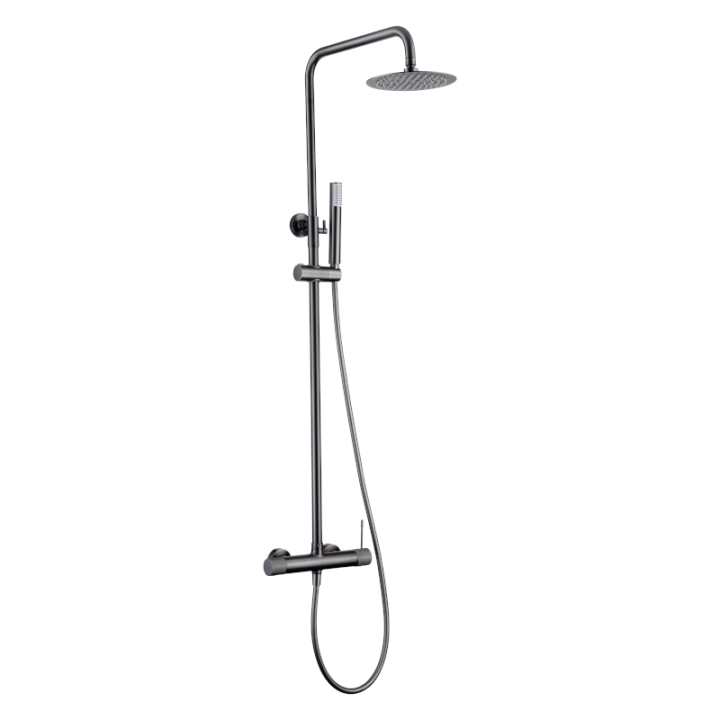 Conjunto monomando ducha LINE black gun metal - BDD038/BGM