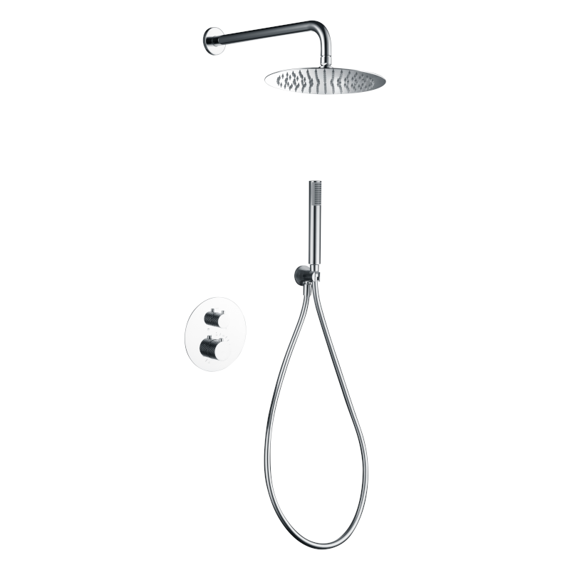 Kit termostático ducha empotrado 2-vías GENOVA cromo - GTG053