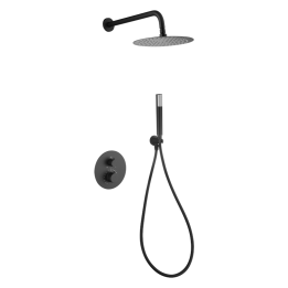 Kit termostático ducha empotrado 2-vías GENOVA negro mate - GTG053/NG 1