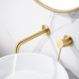 Monomando lavabo empotrado GENOVA oro cepillado - GLG053/OC