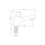 Grifo temporizado lavabo SANIBER cromo - 301 2