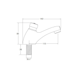 Grifo temporizado lavabo rosca SANIBER cromo - 307 2