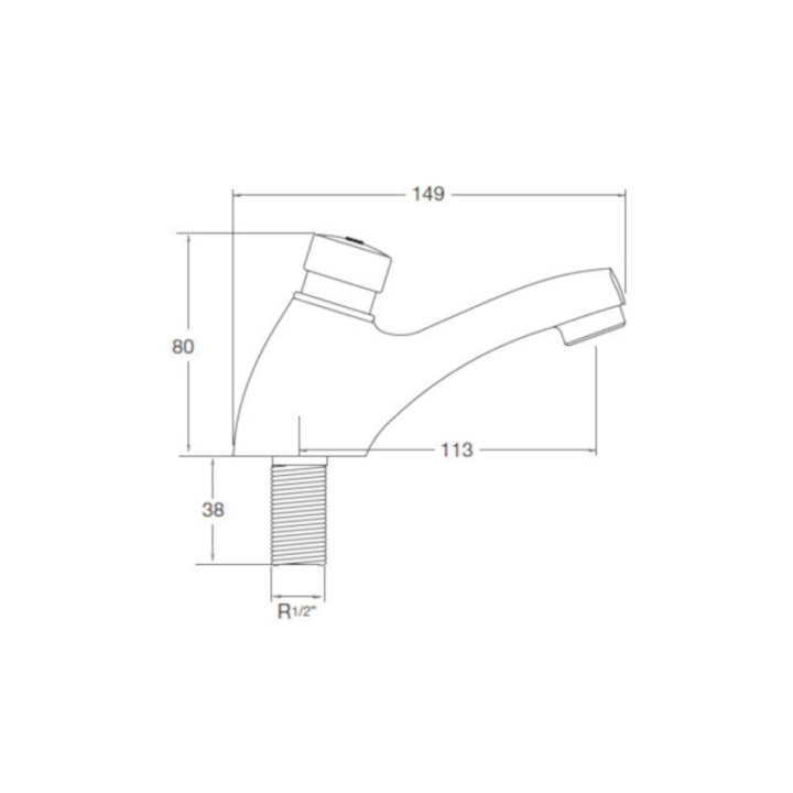 Grifo temporizado lavabo rosca SANIBER cromo - 307 2