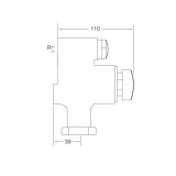 Fluxómetro WC entrada y llave reguladora SANIBER cromo - 315 2
