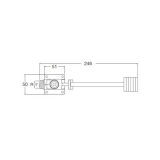 Grifo pedal 1 agua SANIBER cromo - 323 2