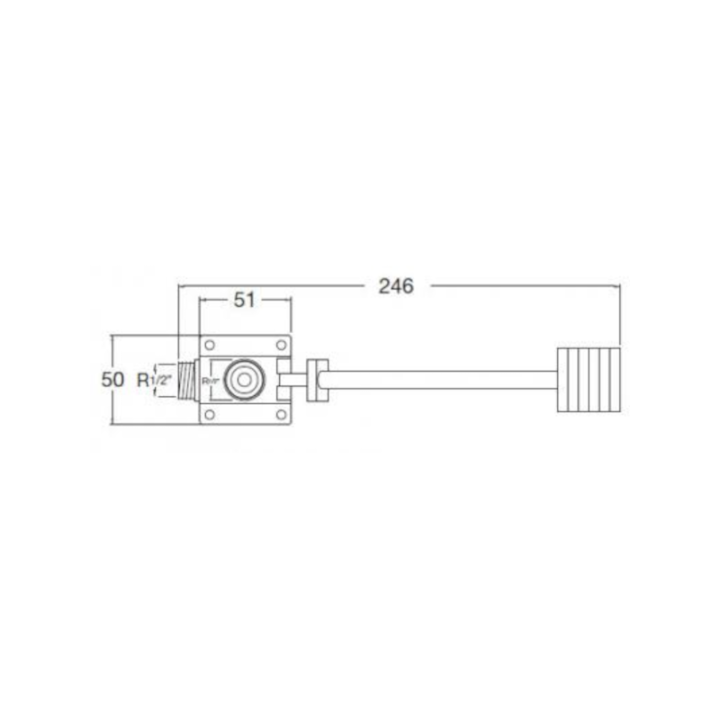Grifo pedal 1 agua SANIBER cromo - 323 2