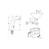 Grifo lavabo electrónico batería SANIBER cromo - 907 2