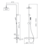 Conjunto monomando ducha DINAMARCA blanco mate - BDR031/BL 2