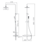Conjunto monomando ducha DINAMARCA blanco mate - BDR031/BL