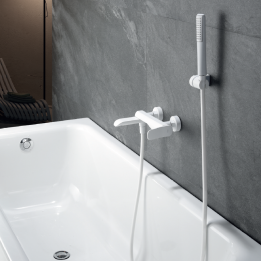 Monomando baño-ducha DINAMARCA blanco mate - BDR031-4BL