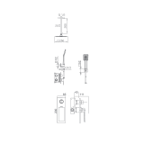 Kit monomando ducha empotrado 2-vías FIYI cromo - GPF016 2