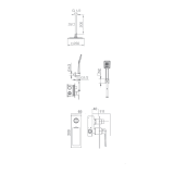 Kit monomando ducha empotrado 2-vías NADI blanco mate - GPN058/BL 2