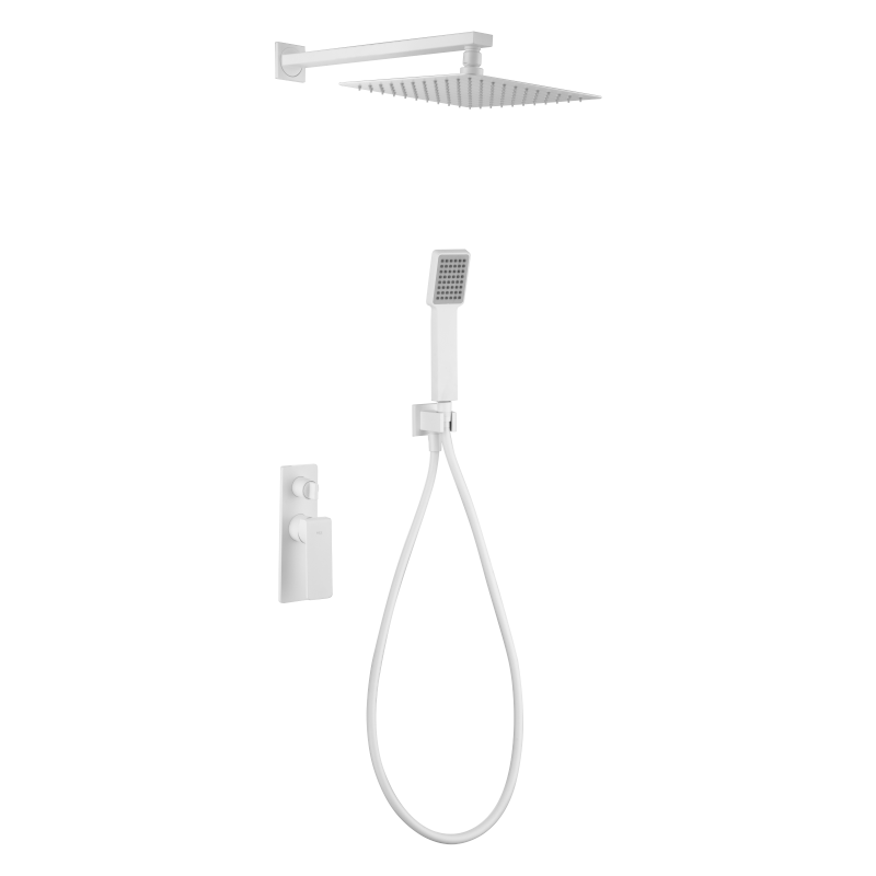 Kit monomando ducha empotrado 2-vías FIYI blanco mate - GPF016/BL