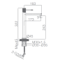 Monomando lavabo alto LINE oro rosa cepillado - BDD038-3ORC Monomando lavabo alto LINE oro rosa cepillado - BDD038-3ORC