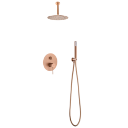 Kit monomando ducha empotrado 2-vías TOP oro rosa cepillado - GPQ038/ORC 1