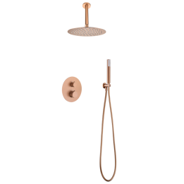 Kit termostático ducha empotrado 2-vías TOP oro rosa cepillado - GTQ038/ORC 1