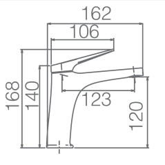 Monomando lavabo DELOS cromo - BDD055-1