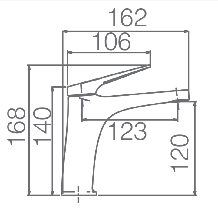 Monomando lavabo DELOS acero s316 - BDD055-1AC 2