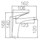Monomando lavabo DELOS negro mate - BDD055-1NG