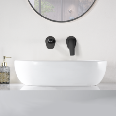 Monomando lavabo empotrado DELOS negro mate - GLD055/NG - Imex