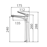 Monomando lavabo alto DELOS oro cepillado - BDD055-3OC 2