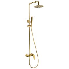 Conjunto monomando ducha DELOS oro cepillado - BDD055/OC - Imex