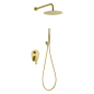 Kit monomando ducha empotrado 2-vías DELOS oro cepillado - GPD055/OC