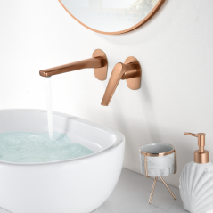 Monomando lavabo empotrado DELOS oro rosa cepillado - GLD055/ORC - Imex