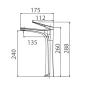 Monomando lavabo alto DELOS black gun metal - BDD055-3BGM
