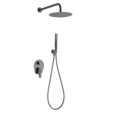 Kit monomando ducha empotrado 2-vías DELOS black gun metal - GPD055/BGM - Imex