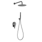 Kit monomando ducha empotrado 2-vías DELOS black gun metal - GPD055/BGM