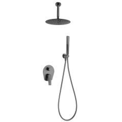 Kit monomando ducha empotrado 2-vías PAROS black gun metal - GPP057/BGM - Imex