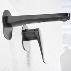 Monomando lavabo empotrado DELOS black gun metal - GLD055/BGM - Imex