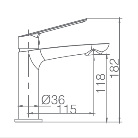 Monomando lavabo LUXOR cromo - BDX023-1