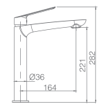 Monomando lavabo alto LUXOR blanco mate - BDX023-3BL 2