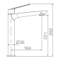 Monomando lavabo alto LUXOR blanco mate - BDX023-3BL