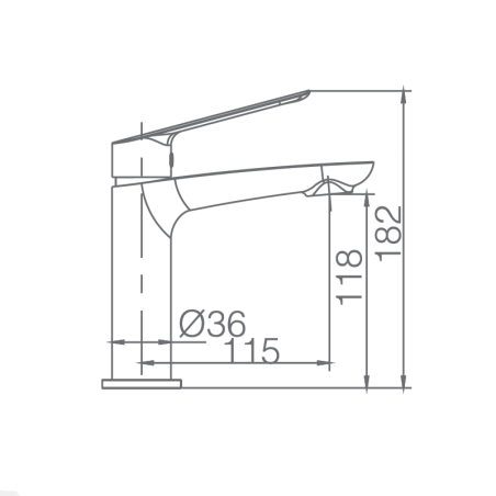 Monomando lavabo LUXOR negro mate - BDX023-1NG