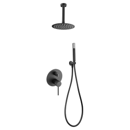 Kit monomando ducha empotrado 2-vías THALOS negro mate - GPTS045/NG 1