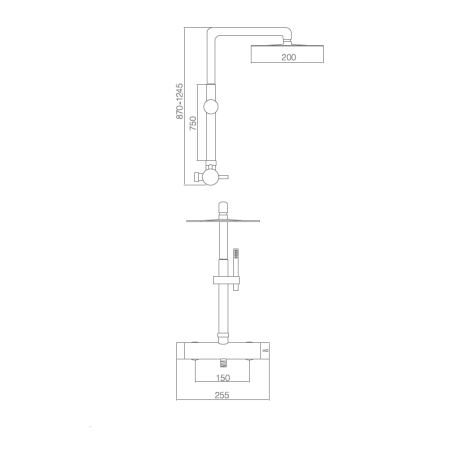 Conjunto monomando ducha MOSCU acero S316 - BDK034