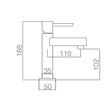 Monomando lavabo MOSCU acero S316 - BDK034-1