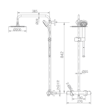 Conjunto termostático ducha MOSCU acero S316 - BTK017/AC 2