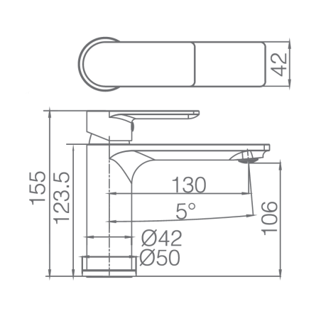 Monomando lavabo SAONA cromo - BDO020-1