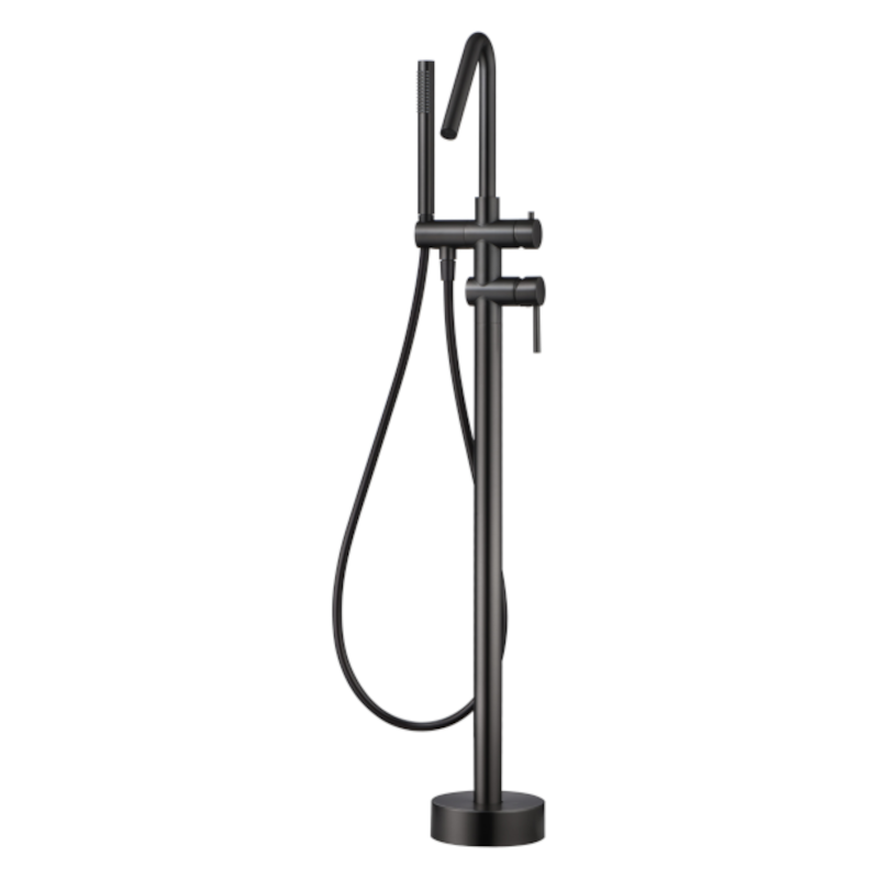 Monomando baño-ducha a suelo CORCEGA black gun metal - BBECO1/BGM
