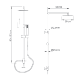 Conjunto barra ducha MINSK cromo - BDK010 2
