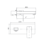 Monomando lavabo empotrado SUIZA blanco mate - GLE020/BL 2
